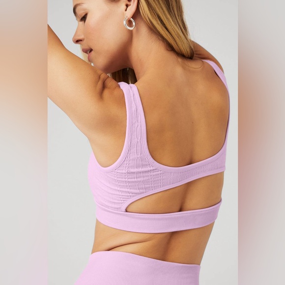 ALO yoga Seamless Cable Knit Bra - Picture 3 of 6